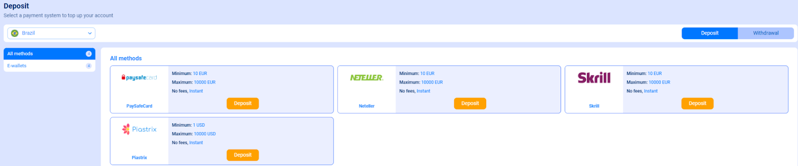 Deposits FairPari